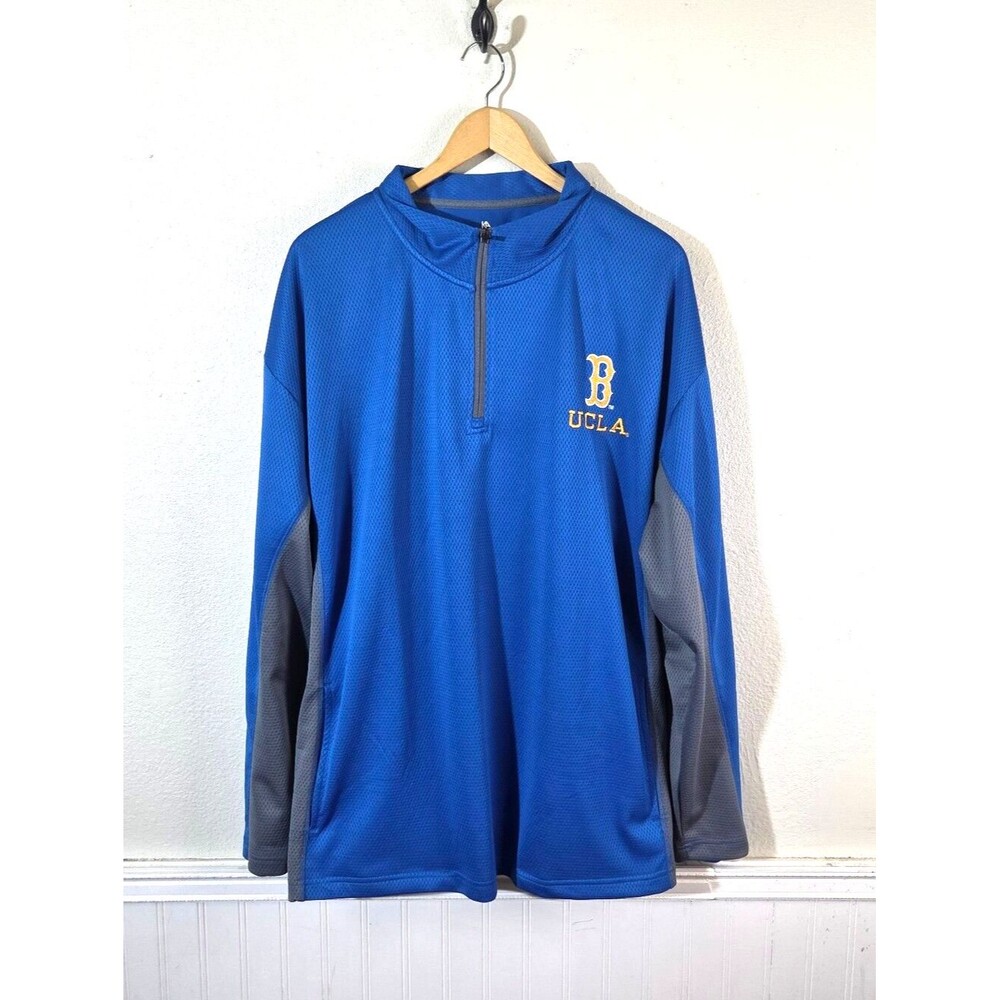 UCLA Bruins 1/4 Zip Pullover Jacket Mens 2XL Blue Knights Apparel Performance